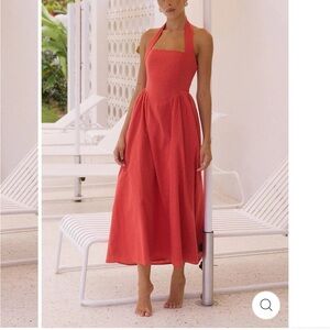Halter Neck Midi Dress